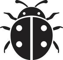 Timeless Marvel Unveiled The Sleek Ladybugs Emblematic Art Classic Simplicity The Ladybugs Monochrome Crest in Shadows vector