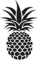 Whimsical Tropical Icon Concept Prickly Porcupine Emblem in Black vector