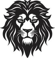 Ferocious Majesty Lion Emblem Excellence Roaring Excellence Black Lion Icon in Vector