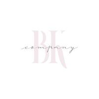 BK Beauty Initial Template Vector Design