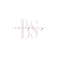 BS Beauty Initial Template Vector Design