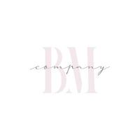 BM Beauty Initial Template Vector Design