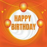 Happy Birthday text effect vector template