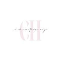 CH Beauty Initial Template Vector Design