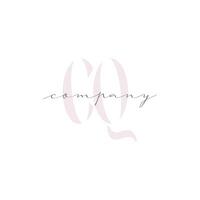 CQ Beauty Initial Template Vector Design