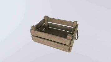 wooden crate 3d model video