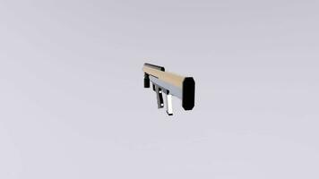 a gun on a white background with a white background video