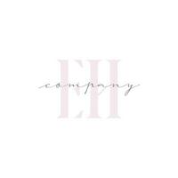 EH Beauty Initial Template Vector Design