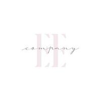 EE Beauty Initial Template Vector Design