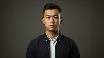 Young Asian businessman. Generative AI photo