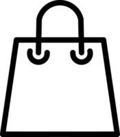 Minimalist silhouette of a shopping bag vector