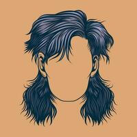 cabelo emo dos desenhos animados de textura grunge retrô 13823048 Vetor no  Vecteezy