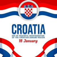 Day of Peaceful Reintegration of the Croatian Danube Region. The Day Croatia illustration vector background. Vector eps 10