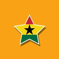 Flat vector star shaped Africa flag official proportions. Vector eps 10