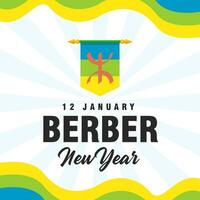 Happy Berber New Year. The Day of Algeria illustration vector background. Vector eps 10