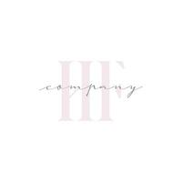 HF Beauty Initial Template Vector Design