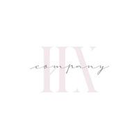 HX Beauty Initial Template Vector Design