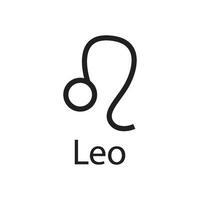 leo zodiac symbol icon vector