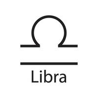 libra zodiac symbol icon vector