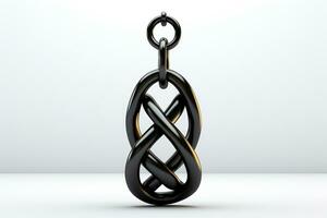 3d rendering of a key chain in the form of an infinity symbol Ai generative photo