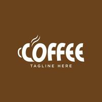 Coffee logo design creative typography lettering design vector