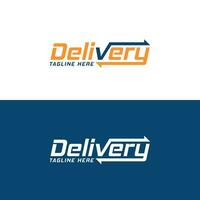 Delivery typography lettering logo design vector