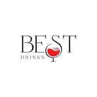 mejor bebidas logo diseño tipografía para comida y bebidas servicios vector
