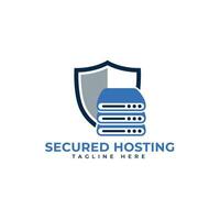 hosting security networking logo design vector concept