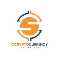 cryptocurrency monogram logo design creative idea vector