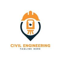 civil engineering logo design for construction business and architecture company vector