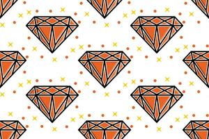 a pattern with orange diamonds on it vector