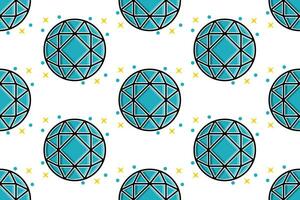 a seamless pattern with blue and yellow diamonds vector