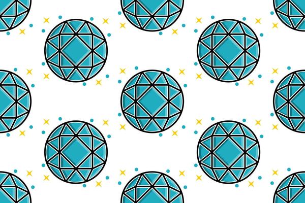 a seamless pattern with blue and yellow diamonds