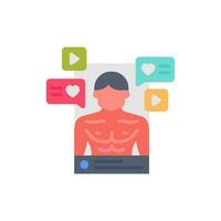 Gym Influencer icon in vector. Illustration vector