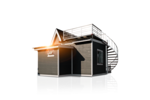 House with sunlight isolated on transparent background. png