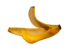 Banana peel isolated on transparent background. PNG File