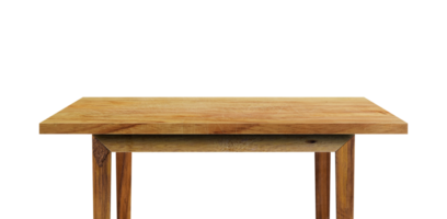 Wooden table isolated on transparent background for display or montage your products. png