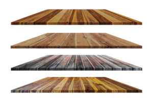 Set of wooden flooring isolated on transparent background, PNG File Format.