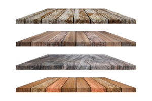 Set of wooden flooring isolated on transparent background, PNG File Format.