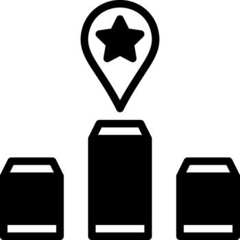 solid icon for positioning vector
