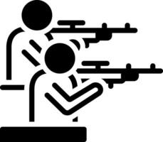 solid icon for shooting vector