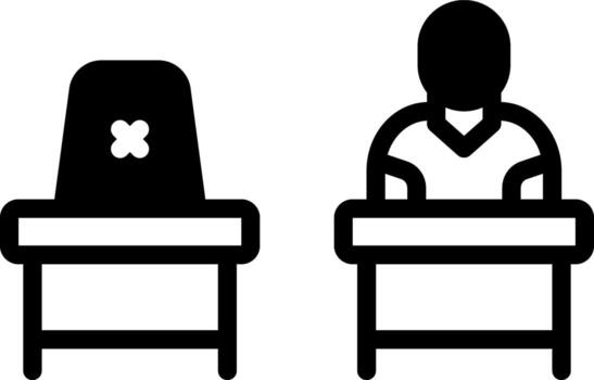 solid icon for absent vector