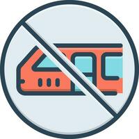 color icon for cancelled vector