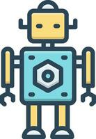 color icon for robot vector