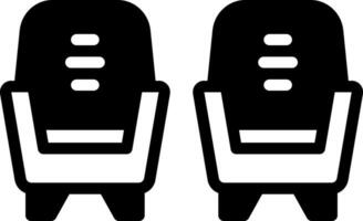 solid icon for chairs vector