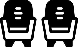 solid icon for chairs vector