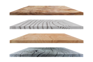 Set of wooden flooring isolated on transparent background, PNG File Format.