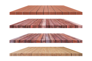 Set of wooden flooring isolated on transparent background, PNG File Format.