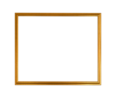 gyllene ram årgång stil för Foto eller målning isolerat på transparent bakgrund png fil.