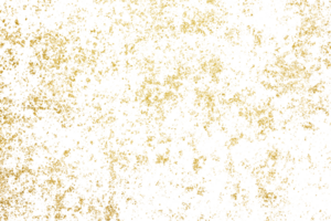 Gold splashes Texture. Grunge golden background pattern of cracks, scuffs, chips, stains, ink spots, lines on transparent background PNG file